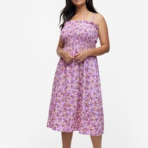 Smocked midi dress